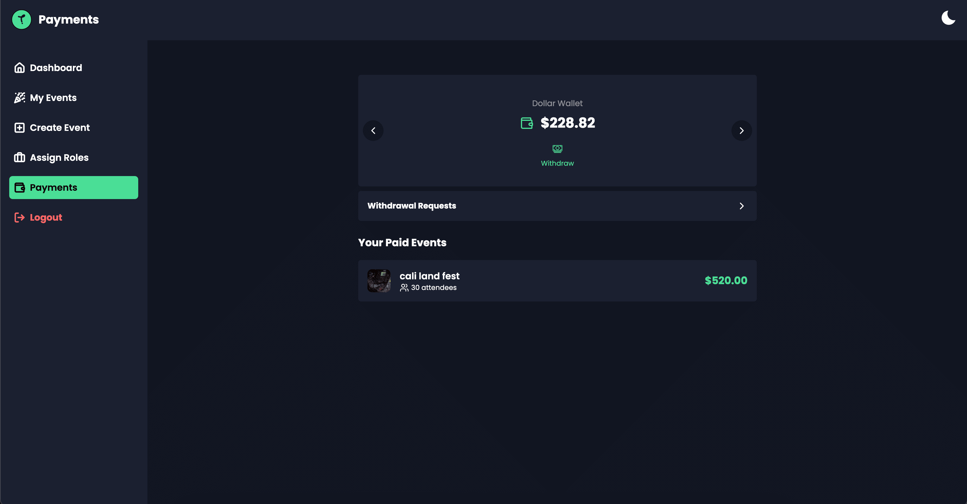 Payment Feature
